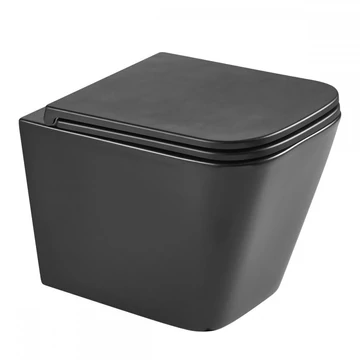 WELLIS AURORA BLACK TORNADO ultra csendes fali Rimless WC ülőkével BEMUTATÓ
