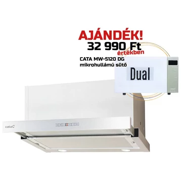 CATA - Páraelszívó TFH-7600 X inox +  AJÁNDÉK CATA MW-5120 DG green mikrohullámú sütő