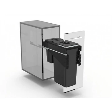 EKOTECH - Beépíthető hulladékgyűjtő FRONT 30 - 1x26 liter+1x7 liter