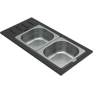 ELLECI- Tároló edény háromrészes gourmet 433 inox HPL kerettel