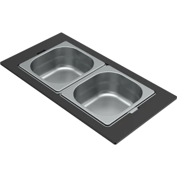 ELLECI- Tároló edény kétrészes gourmet 418 inox HPL kerettel
