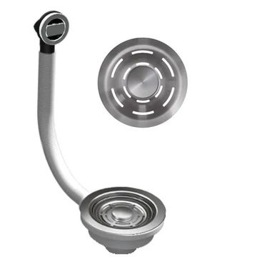 ELLECI - FLOW-PRO szűrő és túlfolyó egymedencés mosogatókhoz inox
