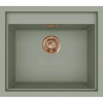 ELLECI- Mosogatótálca Sintesi 105 Keratek K82 Sage Green bronz tartozékokkal