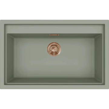 ELLECI- Mosogatótálca Sintesi 130 Keratek K82 Sage Green bronz tartozékokkal