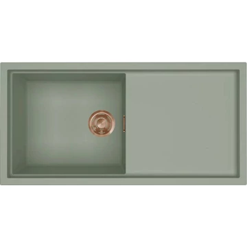 ELLECI- Mosogatótálca Sintesi 480 Keratek K82 Sage Green bronz tartozékokkal