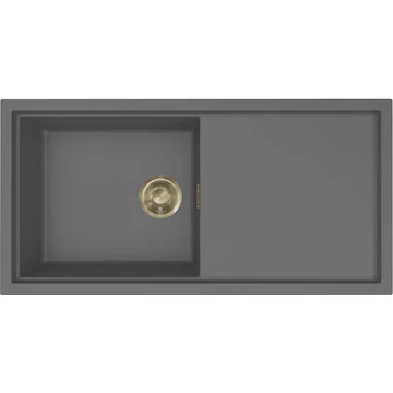 ELLECI- Mosogatótálca Sintesi 480 Keratek K99 Dark Grey arany tartozékokkal