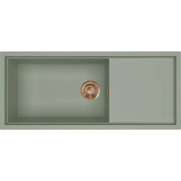 ELLECI- Mosogatótálca Sintesi 510 Keratek K82 Sage Green bronz tartozékokkal