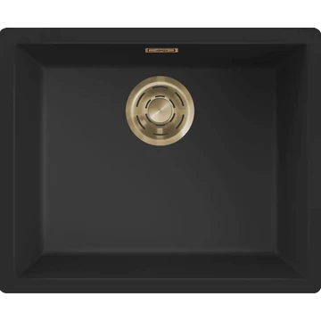 ELLECI- Mosogatótálca Zen 105 Keratek K86 Black arany tartozékokkal