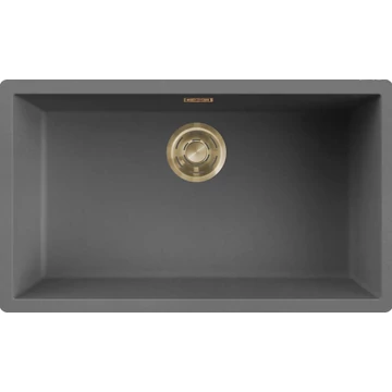 ELLECI- Mosogatótálca Zen 130 Keratek K99 Dark Grey arany tartozékokkal