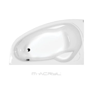 M-ACRYL Liza aszimmetrikus akril kád 150x95 balos + Ajándék kádláb és peremrögzítő