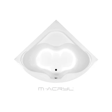 M-ACRYL Samanta akril sarokkád 150x150 + Ajándék kádláb és peremrögzítő