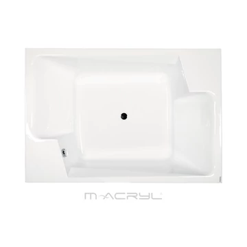 M-ACRYL Grande különleges akril kád 190x125 + Ajándék kádláb és peremrögzítő