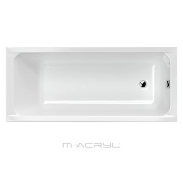 M-ACRYL Eco egyenes akril kád 160x70 + Ajándék kádláb és peremrögzítő