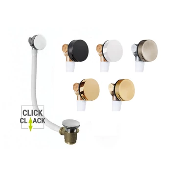 M-ACRYL Vízfeltöltős, Click-Clack le- és túlfolyó kerek - matt fehér