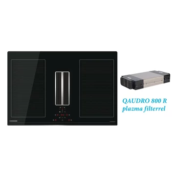 NODOR - Indukciós főzőlap beépített elszívóval NorCoock IS-N7220 BK + plazma filter QUADRA 800 R