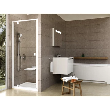RAVAK Pivot PDOP1-90 zuhanyajtó fehér+transparent