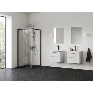 RAVAK Blix II NBLRV2 90x90 zuhanykabin fekete+transparent