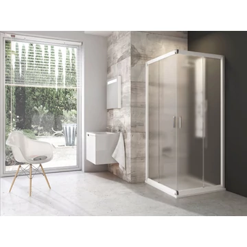 RAVAK Blix BLRV2 80x80 zuhanykabin fehér+grape