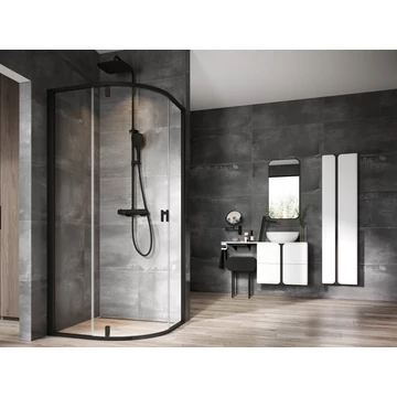 RAVAK Nexty NSKK3-90 zuhanykabin fekete+transparent