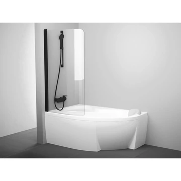 RAVAK Rosa CVSK1 160/170 bal kádparaván fekete+transparent