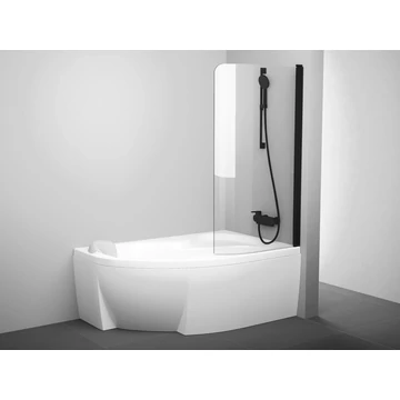 RAVAK Rosa CVSK1 160/170 jobb kádparaván fekete+transparent