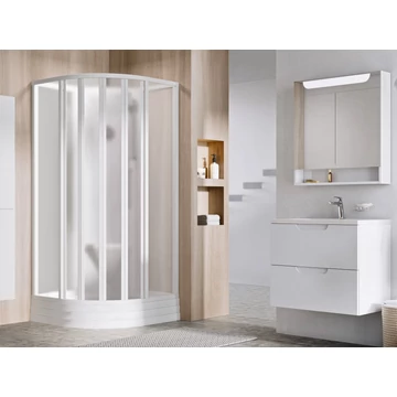 RAVAK Supernova ASBKP6 80x80 zuhanybox fehér+grape