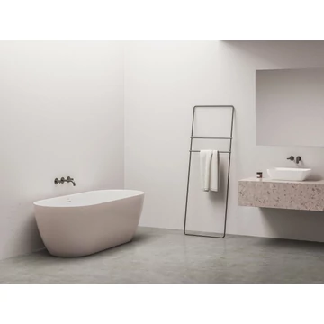 RAVAK Freedom O Tec 170x77 akrilkád, Alabaster Pink/fehér szabadonálló, fehér lefolyóval