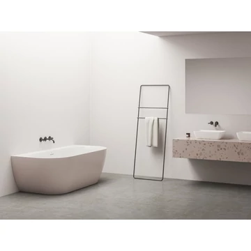 RAVAK Freedom Wall Tec 170x87, akrilkád, Alabaster Pink/fehér, fehér lefolyó