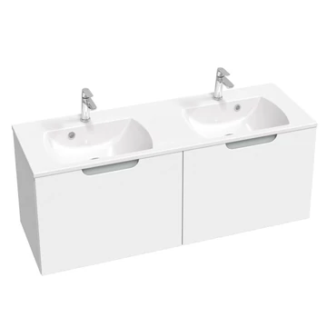 RAVAK Classic II SD 130 szekrény duplamosdó alá (fehér/szürke)