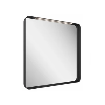 RAVAK Strip 80x70 fürdőszobai tükör világítással, fekete