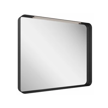 RAVAK Strip 90x70 fürdőszobai tükör világítással, fekete