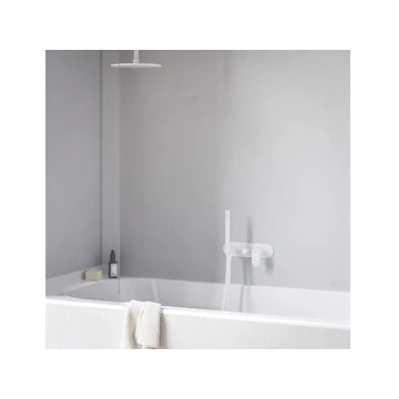 RAVAK Eleganta falba süllyesztett csaptelep szettel, háromutas, belső egység nélkül EL 068.10WV.O3.RB07D.+S, White Velvet