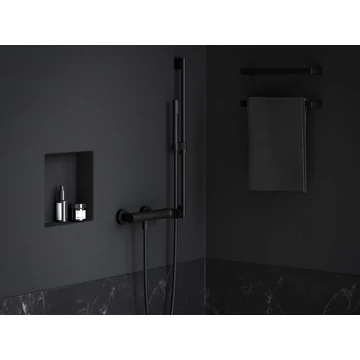 RAVAK Eleganta fali zuhanycsaptelep szett nélkül EL 032.20BLM, Black Matt
