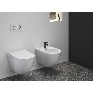RAVAK Eleganta álló bidécsaptelep 130 mm leersztő nélkül EL 056.20BLM, Black Matt