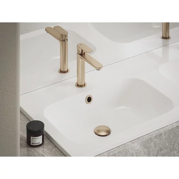 RAVAK Eleganta álló mosdócsaptelep 170 mm leeresztő nélkül EL 012.60RGB, Rose Gold Brushed