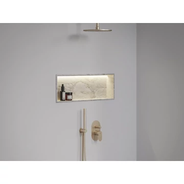 RAVAK Eleganta falba süllyesztett csaptelep, automatikus, kétutas, belső egységgel EL 061.60RGB.O2, Rose Gold Brushed