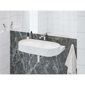 RAVAK Eleganta álló mosdócsaptelep BeCool 220 mm leeresztő nélkül EL 014.01CR, Chrome