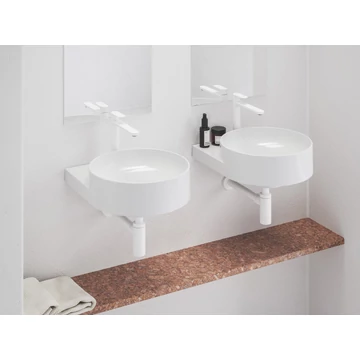 RAVAK Eleganta álló mosdócsaptelep BeCool 220 mm leeresztő nélkül EL 014.11WV, White Velvet