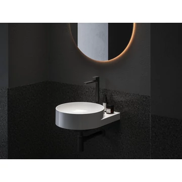 RAVAK Eleganta álló mosdócsaptelep BeCool 335 mm leeresztő nélkül EL 015.21BLM, Black Matt