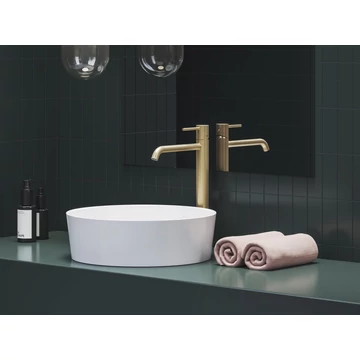 RAVAK Espirit álló mosdócsaptelep BeCool 340 mm leeresztő nélkül ES 015.61GLB, Gold Brushed