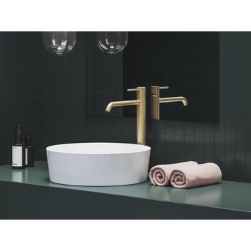RAVAK Espirit álló mosdócsaptelep 340 mm leeresztő nélkül ES 015.60GLB, Gold Brushed