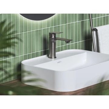 RAVAK Plan mosdócsaptelep 165 mm, lefolyó nélkül PN 014.20GB, grafit