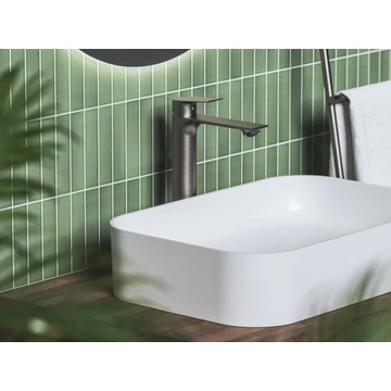 RAVAK Plan mosdócsaptelep 300 mm, lefolyó nélkül PN 015.20GB, grafit