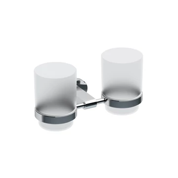 RAVAK Chrome dupla pohártartó (üveg) CR 220.00CR, króm