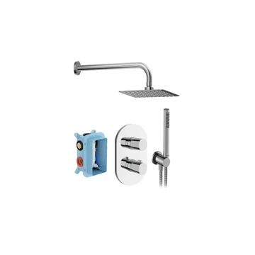 RAVAK Chrome II falsík alatti zuhanyszett termo CR II 090.02CR.O2.RB071, króm