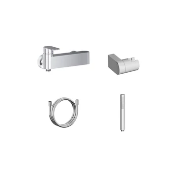 RAVAK Chrome fali zuhanycsaptelep szettel, króm CR II 032.00CR CR+S