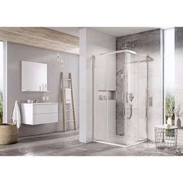 RAVAK Blix Slim BLSRV2 80x80 zuhanykabin krómhatású+transparent