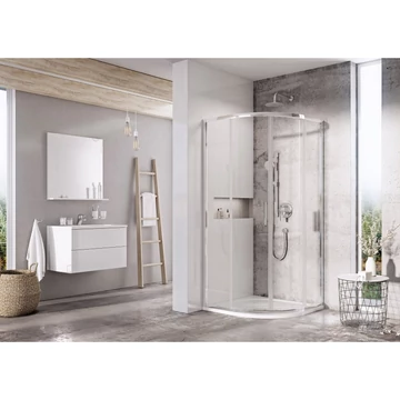 RAVAK Bliy Slim BLSCP4 80x80 zuhanykabin krómhatású+transparent