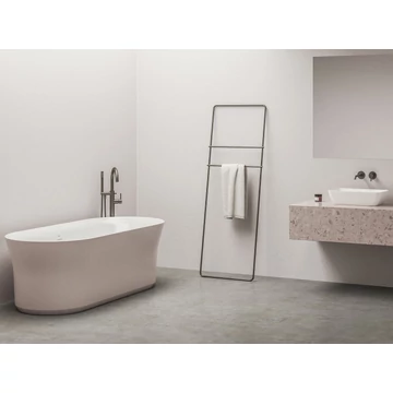 RAVAK Ypsilon 180x80, akrilkád, Alabaster Pink/fehér, szabadonálló, túlfolyó és lefolyó: fehér
