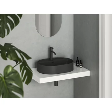 RAVAK Ceramic Slim Shelf O 55 kerámiamosdó matt fekete